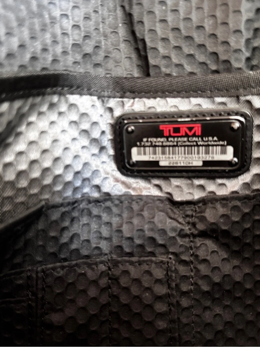 TUMI Alpha Bravo McNair Black Canvas With Leather Briefcase/Messenger Bag